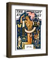 "Spring 1929," Saturday Evening Post Cover, March 30, 1929-Joseph Christian Leyendecker-Framed Giclee Print