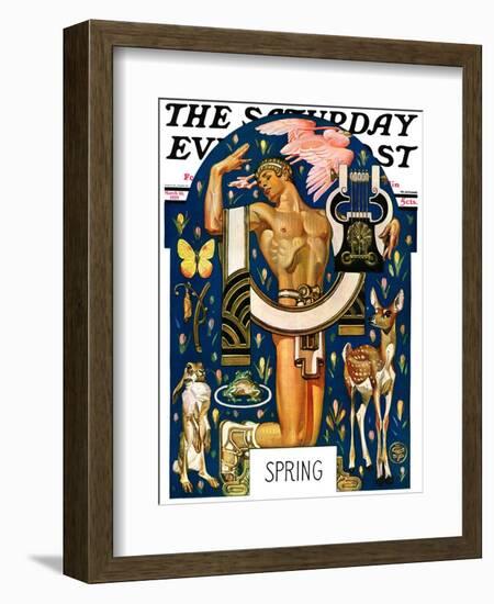 "Spring 1929," Saturday Evening Post Cover, March 30, 1929-Joseph Christian Leyendecker-Framed Giclee Print