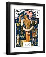 "Spring 1929," Saturday Evening Post Cover, March 30, 1929-Joseph Christian Leyendecker-Framed Giclee Print