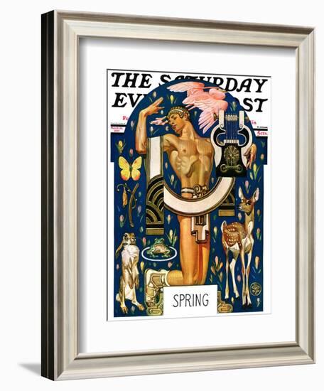 "Spring 1929," Saturday Evening Post Cover, March 30, 1929-Joseph Christian Leyendecker-Framed Giclee Print