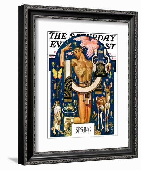 "Spring 1929," Saturday Evening Post Cover, March 30, 1929-Joseph Christian Leyendecker-Framed Giclee Print