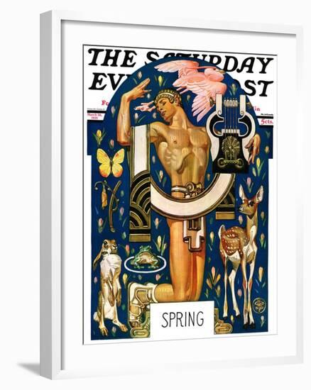 "Spring 1929," Saturday Evening Post Cover, March 30, 1929-Joseph Christian Leyendecker-Framed Giclee Print