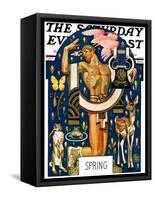 "Spring 1929," Saturday Evening Post Cover, March 30, 1929-Joseph Christian Leyendecker-Framed Stretched Canvas