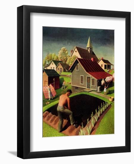 "Spring 1942," April 18, 1942-Grant Wood-Framed Premium Giclee Print