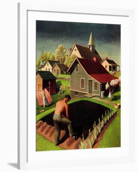 "Spring 1942," April 18, 1942-Grant Wood-Framed Giclee Print