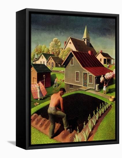 "Spring 1942," April 18, 1942-Grant Wood-Framed Stretched Canvas