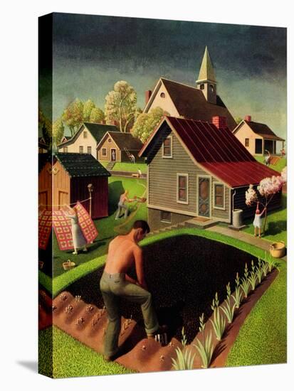 "Spring 1942," April 18, 1942-Grant Wood-Stretched Canvas