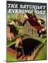 "Spring 1942," Saturday Evening Post Cover, April 18, 1942-Grant Wood-Mounted Premium Giclee Print