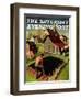 "Spring 1942," Saturday Evening Post Cover, April 18, 1942-Grant Wood-Framed Premium Giclee Print