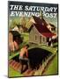 "Spring 1942," Saturday Evening Post Cover, April 18, 1942-Grant Wood-Mounted Premium Giclee Print