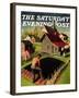 "Spring 1942," Saturday Evening Post Cover, April 18, 1942-Grant Wood-Framed Giclee Print