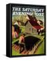 "Spring 1942," Saturday Evening Post Cover, April 18, 1942-Grant Wood-Framed Stretched Canvas