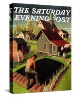 "Spring 1942," Saturday Evening Post Cover, April 18, 1942-Grant Wood-Stretched Canvas