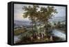 Spring, a Landscape with Elegant Company on a Tree-Lined Road-Joos de Momper and Jan Brueghel-Framed Stretched Canvas