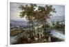 Spring, a Landscape with Elegant Company on a Tree-Lined Road-Joos de Momper and Jan Brueghel-Framed Giclee Print