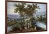 Spring, a Landscape with Elegant Company on a Tree-Lined Road-Joos de Momper and Jan Brueghel-Framed Giclee Print