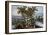 Spring, a Landscape with Elegant Company on a Tree-Lined Road-Joos de Momper and Jan Brueghel-Framed Premium Giclee Print