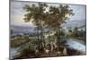 Spring, a Landscape with Elegant Company on a Tree-Lined Road-Joos de Momper and Jan Brueghel-Mounted Giclee Print