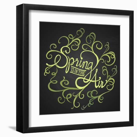 Spring Air - Floristic Circle Quote-ONiONAstudio-Framed Art Print