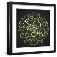 Spring Air - Floristic Circle Quote-ONiONAstudio-Framed Art Print