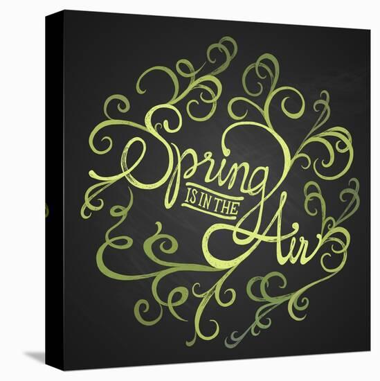 Spring Air - Floristic Circle Quote-ONiONAstudio-Stretched Canvas