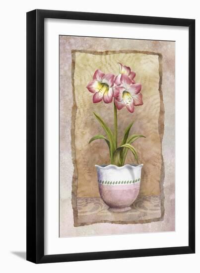 Spring Amaryllis-Abby White-Framed Art Print