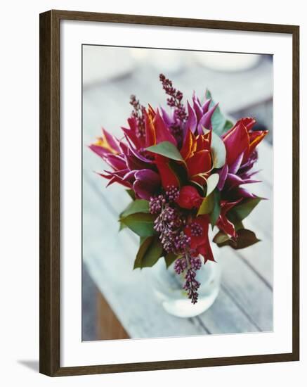 Spring Arrangement with Tulips-Sara Danielsson-Framed Photographic Print