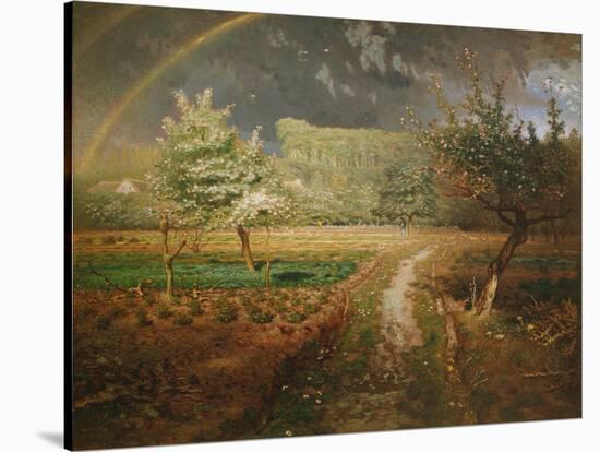 Spring at Barbizon, 1868-73-Jean-Fran?ois Millet-Stretched Canvas