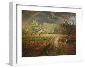 Spring at Barbizon, 1868-73-Jean-Fran?ois Millet-Framed Giclee Print