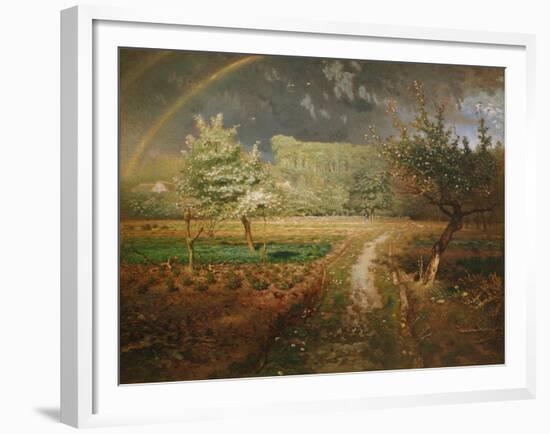 Spring at Barbizon, 1868-73-Jean-Fran?ois Millet-Framed Giclee Print