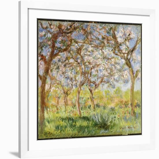 Spring at Giverny-Claude Monet-Framed Giclee Print