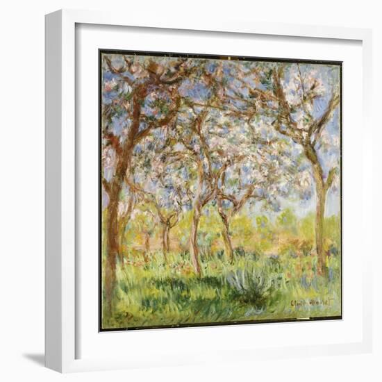 Spring at Giverny-Claude Monet-Framed Giclee Print