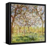 Spring at Giverny-Claude Monet-Framed Stretched Canvas