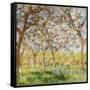 Spring at Giverny-Claude Monet-Framed Stretched Canvas