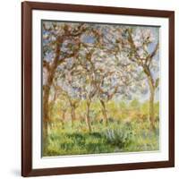 Spring at Giverny-Claude Monet-Framed Giclee Print