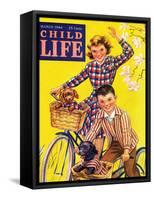 Spring Bike Ride - Child Life, March 1946-Katherine Wireman-Framed Stretched Canvas