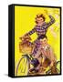Spring Bike Ride - Child Life-Katherine Wireman-Framed Stretched Canvas
