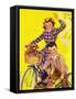 Spring Bike Ride - Child Life-Katherine Wireman-Framed Stretched Canvas