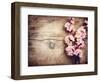 Spring Blossom over Wood Background-Subbotina Anna-Framed Art Print