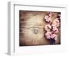 Spring Blossom over Wood Background-Subbotina Anna-Framed Art Print