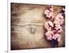 Spring Blossom over Wood Background-Subbotina Anna-Framed Art Print