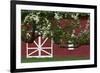 Spring Blossoms Red Barn-Robert Goldwitz-Framed Photographic Print