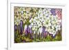 Spring Border: Hellebores, Crocus and Violets-Joan Thewsey-Framed Giclee Print