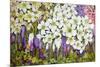 Spring Border: Hellebores, Crocus and Violets-Joan Thewsey-Mounted Giclee Print