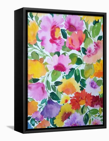 Spring Bouquet-Kim Parker-Framed Stretched Canvas