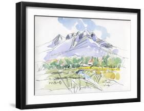 Spring Breeze Runs Through Kiyosato Plateau-Kenji Fujimura-Framed Art Print