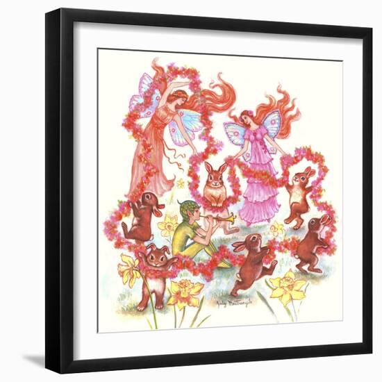 Spring Bunny Dance-Judy Mastrangelo-Framed Giclee Print