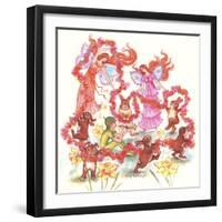 Spring Bunny Dance-Judy Mastrangelo-Framed Giclee Print