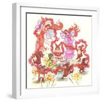 Spring Bunny Dance-Judy Mastrangelo-Framed Giclee Print