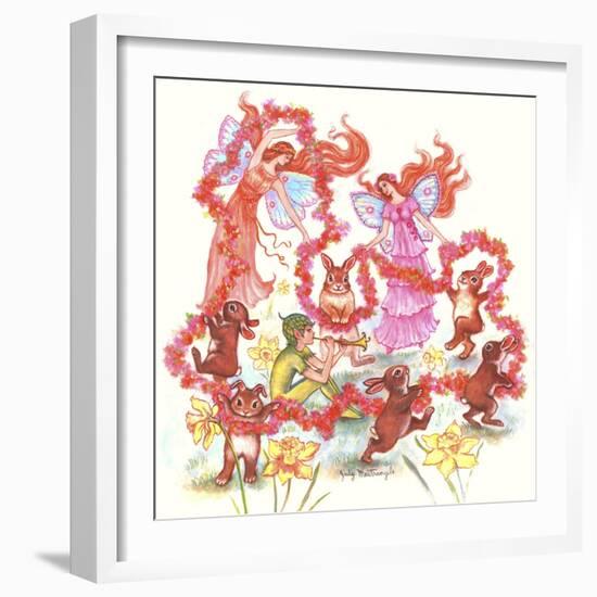 Spring Bunny Dance-Judy Mastrangelo-Framed Giclee Print